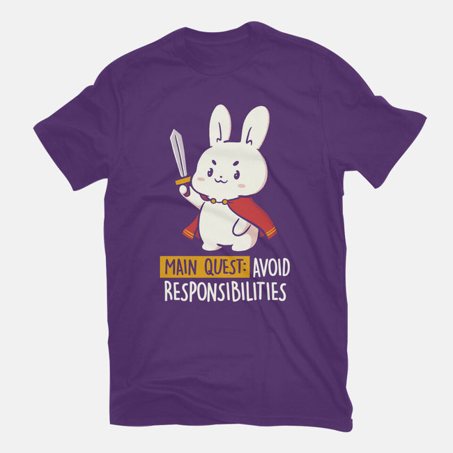 Main Quest Avoid Responsibilities-Womens-Fitted-Tee-koalastudio