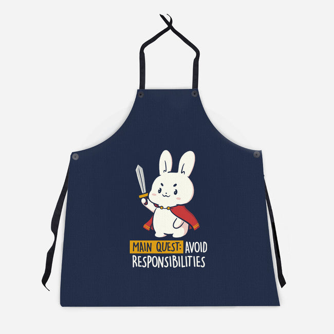 Main Quest Avoid Responsibilities-Unisex-Kitchen-Apron-koalastudio