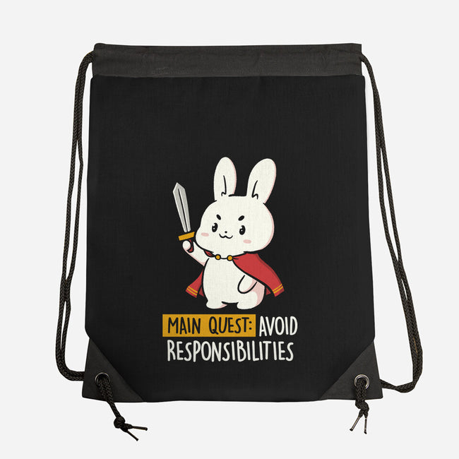Main Quest Avoid Responsibilities-None-Drawstring-Bag-koalastudio