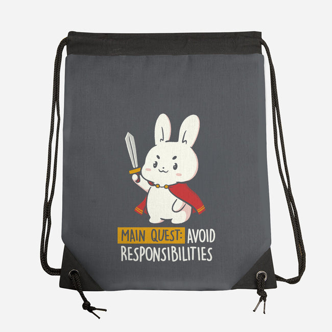 Main Quest Avoid Responsibilities-None-Drawstring-Bag-koalastudio