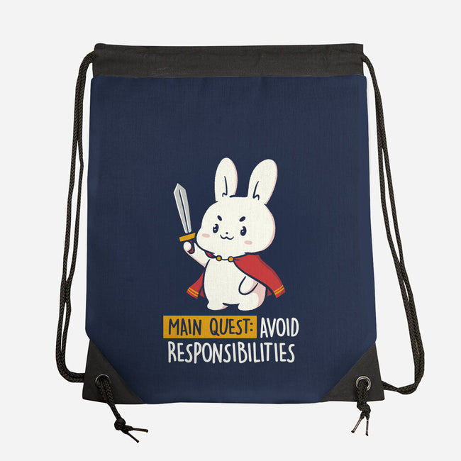 Main Quest Avoid Responsibilities-None-Drawstring-Bag-koalastudio
