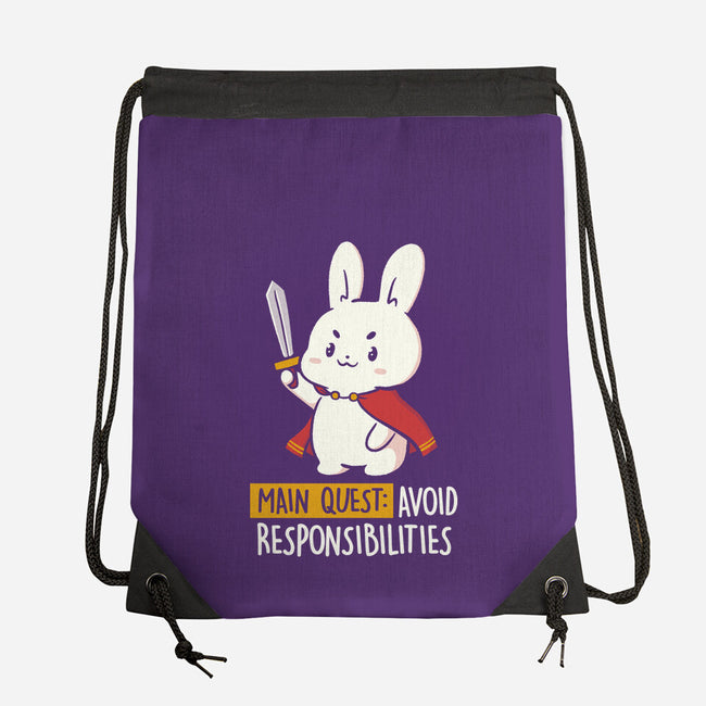 Main Quest Avoid Responsibilities-None-Drawstring-Bag-koalastudio