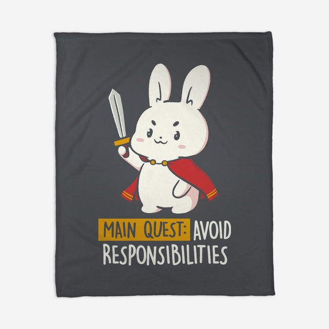 Main Quest Avoid Responsibilities-None-Fleece-Blanket-koalastudio