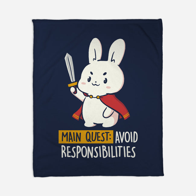Main Quest Avoid Responsibilities-None-Fleece-Blanket-koalastudio