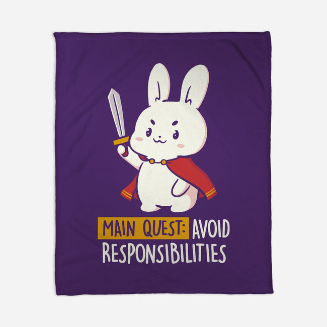 Main Quest Avoid Responsibilities-None-Fleece-Blanket-koalastudio