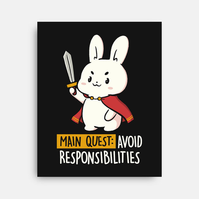 Main Quest Avoid Responsibilities-None-Stretched-Canvas-koalastudio