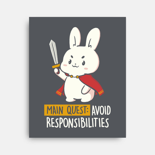 Main Quest Avoid Responsibilities-None-Stretched-Canvas-koalastudio