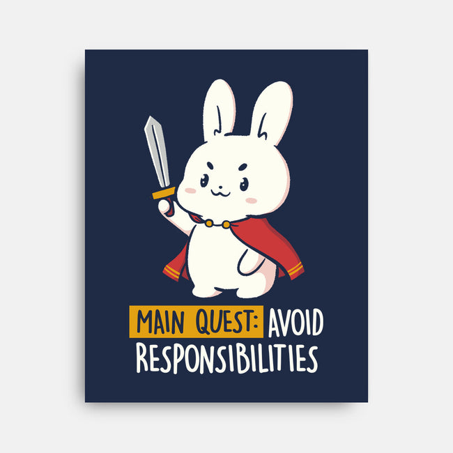 Main Quest Avoid Responsibilities-None-Stretched-Canvas-koalastudio