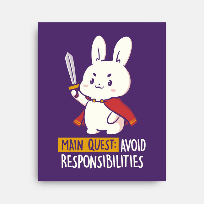 Main Quest Avoid Responsibilities-None-Stretched-Canvas-koalastudio