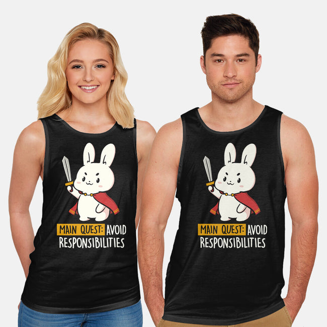 Main Quest Avoid Responsibilities-Unisex-Basic-Tank-koalastudio