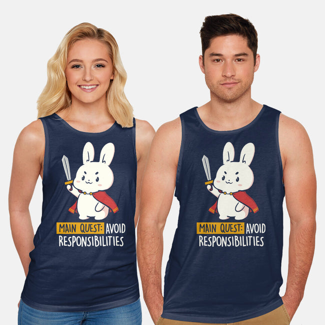 Main Quest Avoid Responsibilities-Unisex-Basic-Tank-koalastudio