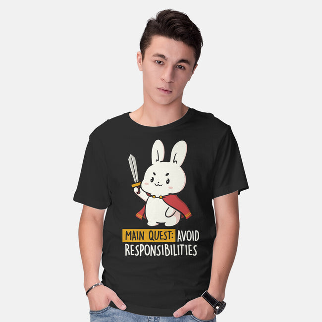 Main Quest Avoid Responsibilities-Mens-Basic-Tee-koalastudio