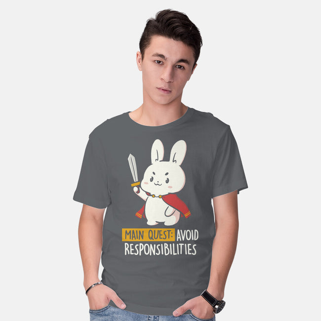 Main Quest Avoid Responsibilities-Mens-Basic-Tee-koalastudio