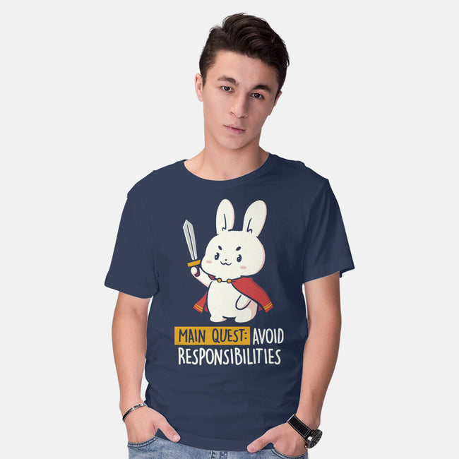 Main Quest Avoid Responsibilities-Mens-Basic-Tee-koalastudio