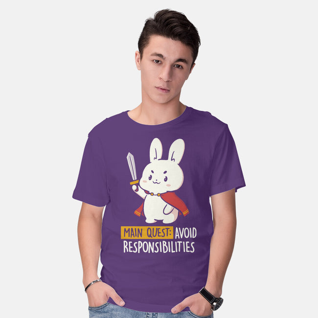 Main Quest Avoid Responsibilities-Mens-Basic-Tee-koalastudio