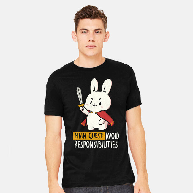 Main Quest Avoid Responsibilities-Mens-Heavyweight-Tee-koalastudio