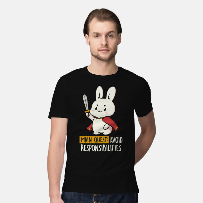 Main Quest Avoid Responsibilities-Mens-Premium-Tee-koalastudio