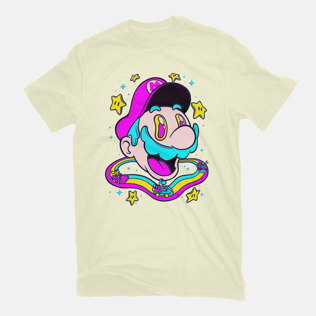 Psychedelic Mushroom Race-Mens-Basic-Tee-Studio Mootant