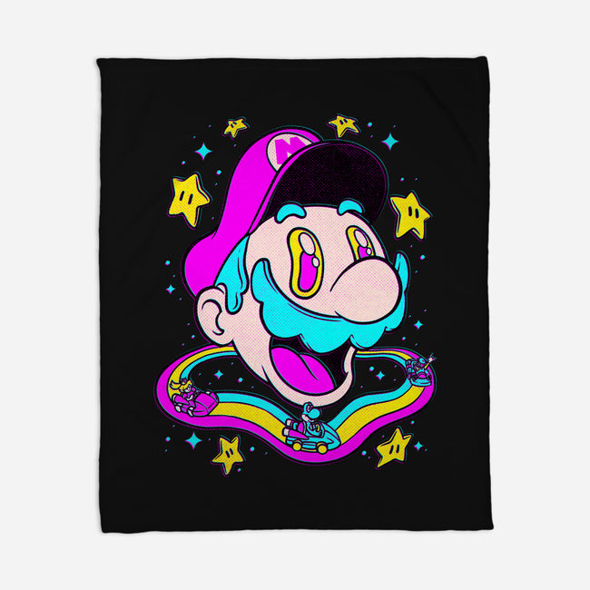 Psychedelic Mushroom Race-None-Fleece-Blanket-Studio Mootant
