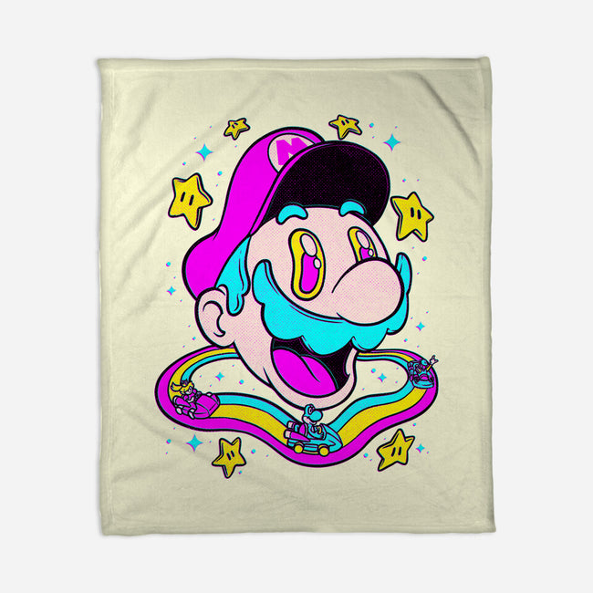 Psychedelic Mushroom Race-None-Fleece-Blanket-Studio Mootant