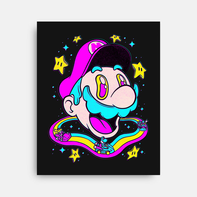 Psychedelic Mushroom Race-None-Stretched-Canvas-Studio Mootant