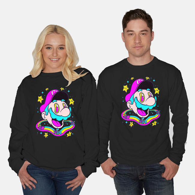 Psychedelic Mushroom Race-Unisex-Crew Neck-Sweatshirt-Studio Mootant