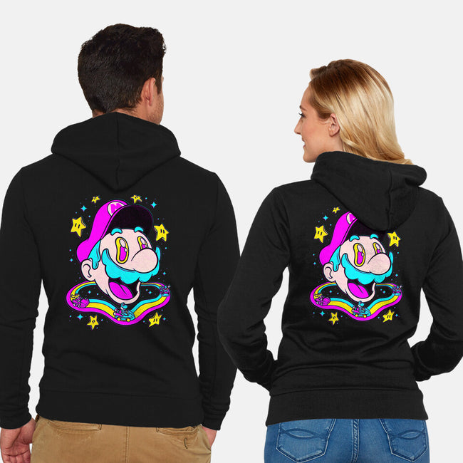 Psychedelic Mushroom Race-Unisex-Zip-Up-Sweatshirt-Studio Mootant
