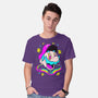 Psychedelic Mushroom Race-Mens-Basic-Tee-Studio Mootant