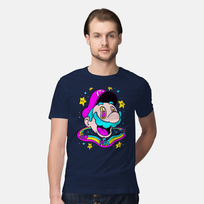 Psychedelic Mushroom Race-Mens-Premium-Tee-Studio Mootant