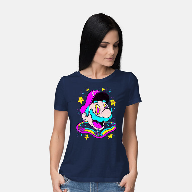 Psychedelic Mushroom Race-Womens-Basic-Tee-Studio Mootant