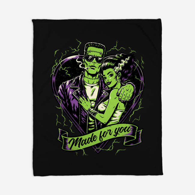 Frankenstein Monster Love-None-Fleece-Blanket-Studio Mootant