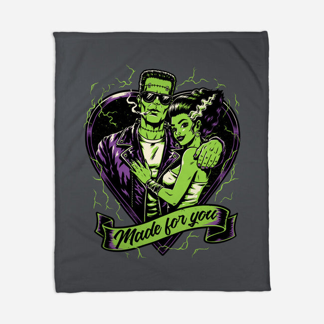 Frankenstein Monster Love-None-Fleece-Blanket-Studio Mootant