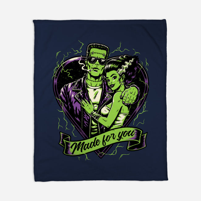 Frankenstein Monster Love-None-Fleece-Blanket-Studio Mootant