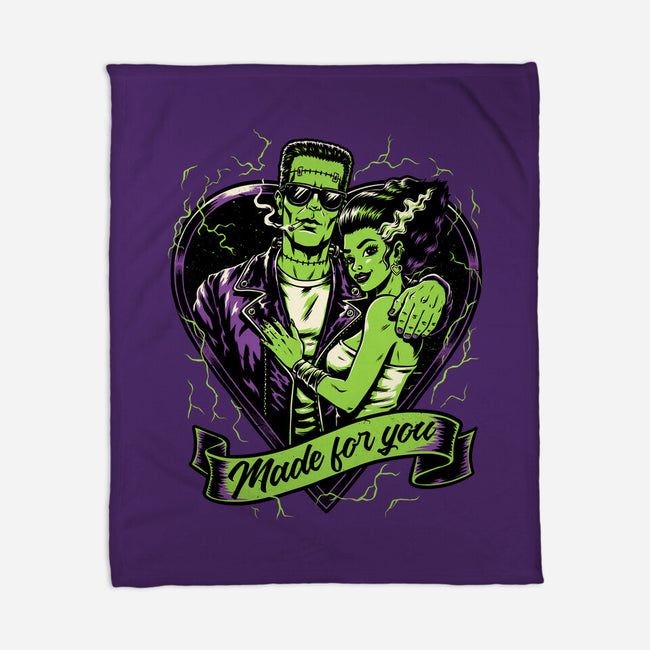 Frankenstein Monster Love-None-Fleece-Blanket-Studio Mootant
