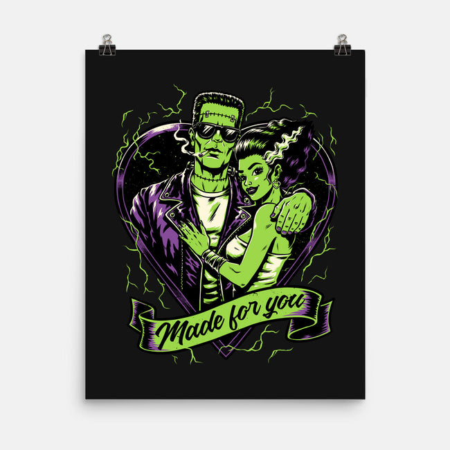 Frankenstein Monster Love-None-Matte-Poster-Studio Mootant