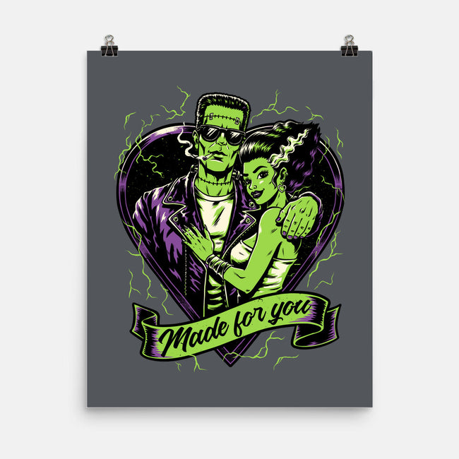 Frankenstein Monster Love-None-Matte-Poster-Studio Mootant
