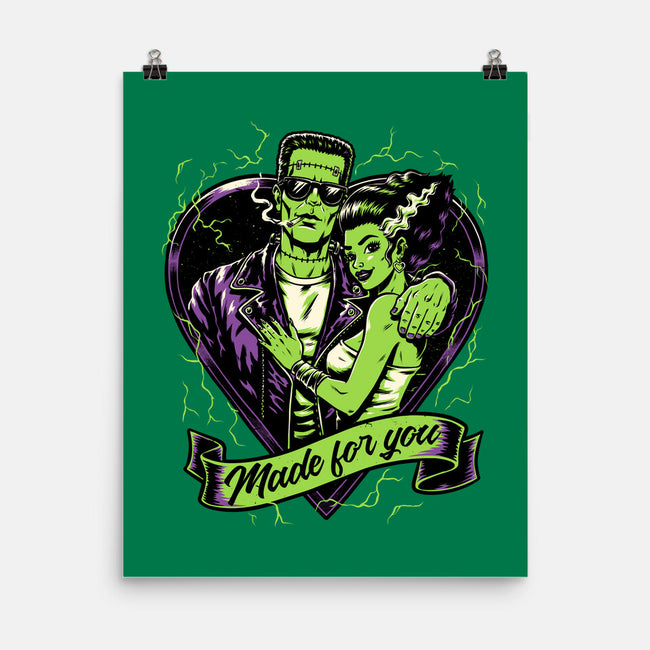 Frankenstein Monster Love-None-Matte-Poster-Studio Mootant