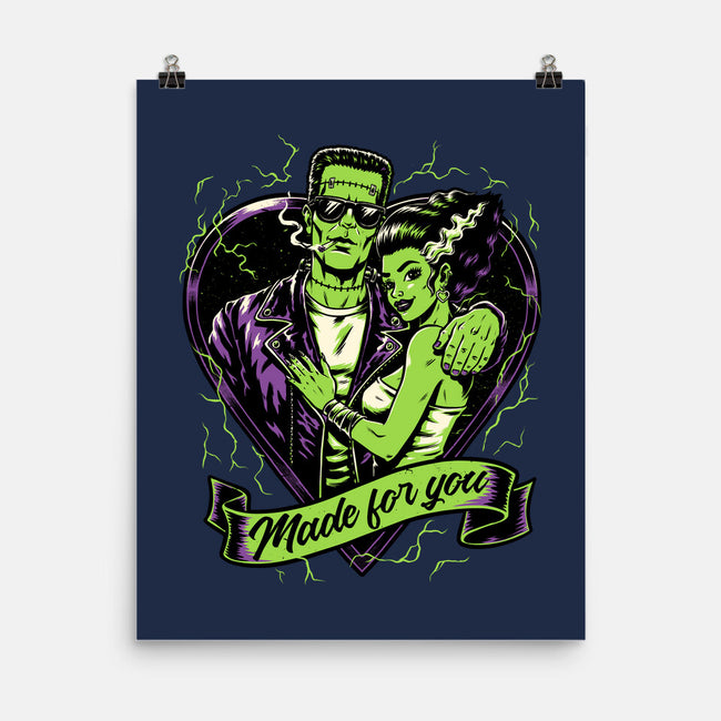 Frankenstein Monster Love-None-Matte-Poster-Studio Mootant