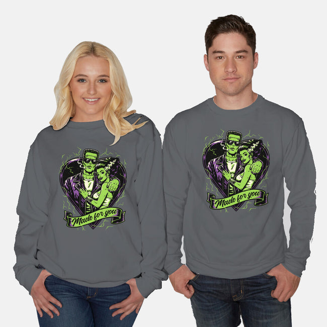 Frankenstein Monster Love-Unisex-Crew Neck-Sweatshirt-Studio Mootant