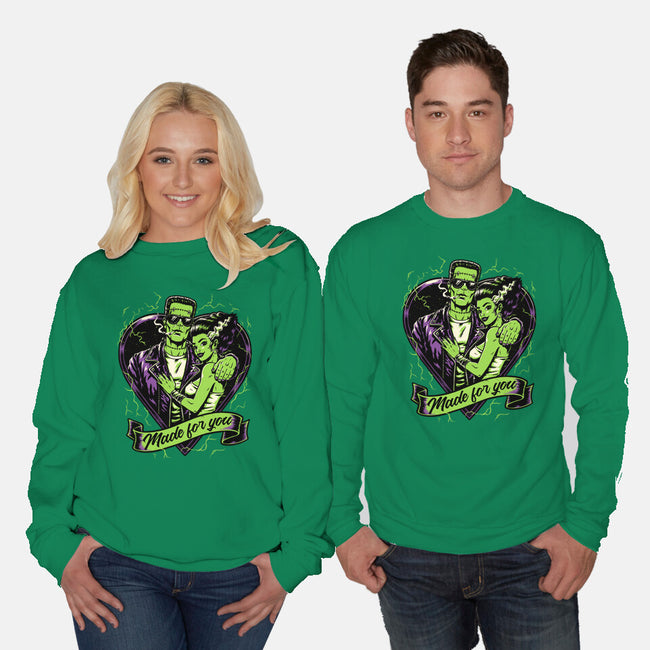 Frankenstein Monster Love-Unisex-Crew Neck-Sweatshirt-Studio Mootant
