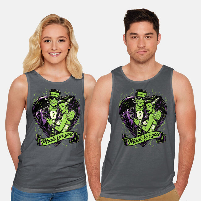Frankenstein Monster Love-Unisex-Basic-Tank-Studio Mootant