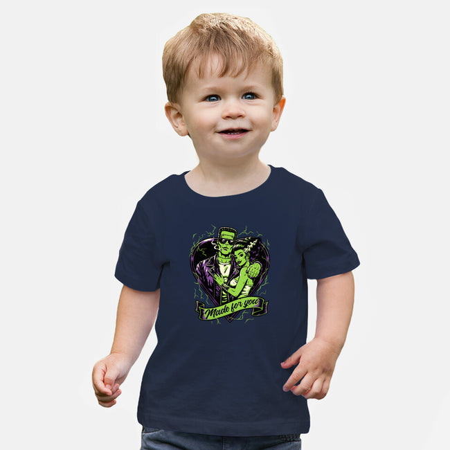 Frankenstein Monster Love-Baby-Basic-Tee-Studio Mootant