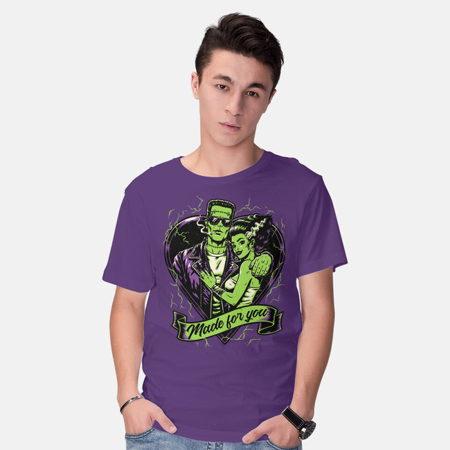 Frankenstein Monster Love-Mens-Basic-Tee-Studio Mootant