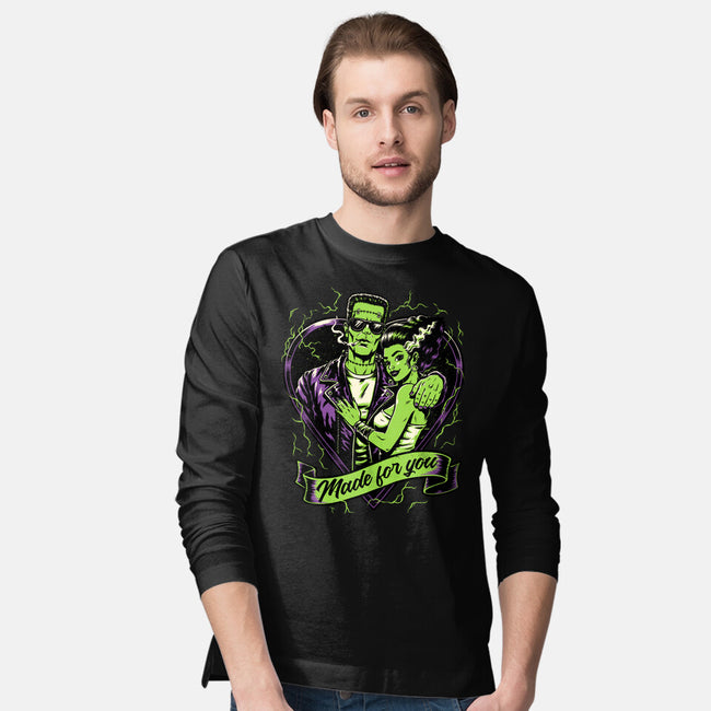 Frankenstein Monster Love-Mens-Long Sleeved-Tee-Studio Mootant