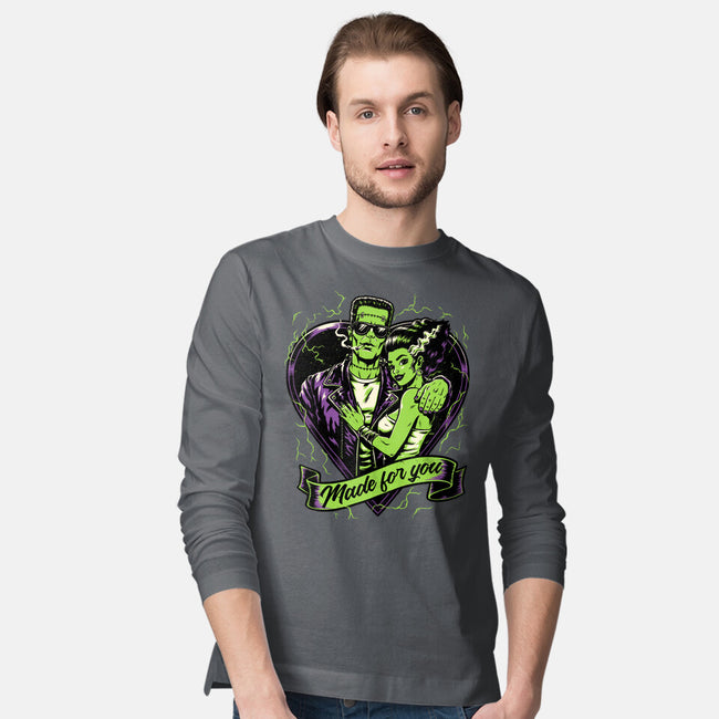 Frankenstein Monster Love-Mens-Long Sleeved-Tee-Studio Mootant