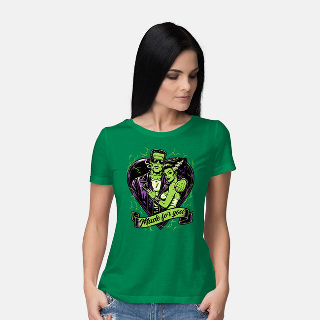 Frankenstein Monster Love-Womens-Basic-Tee-Studio Mootant