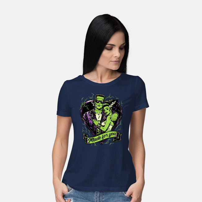 Frankenstein Monster Love-Womens-Basic-Tee-Studio Mootant