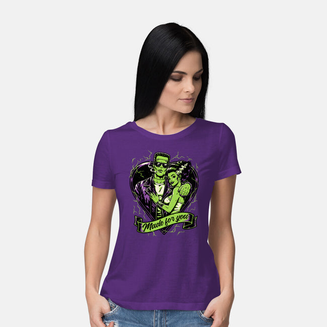 Frankenstein Monster Love-Womens-Basic-Tee-Studio Mootant