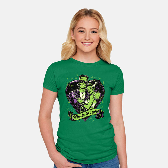 Frankenstein Monster Love-Womens-Fitted-Tee-Studio Mootant