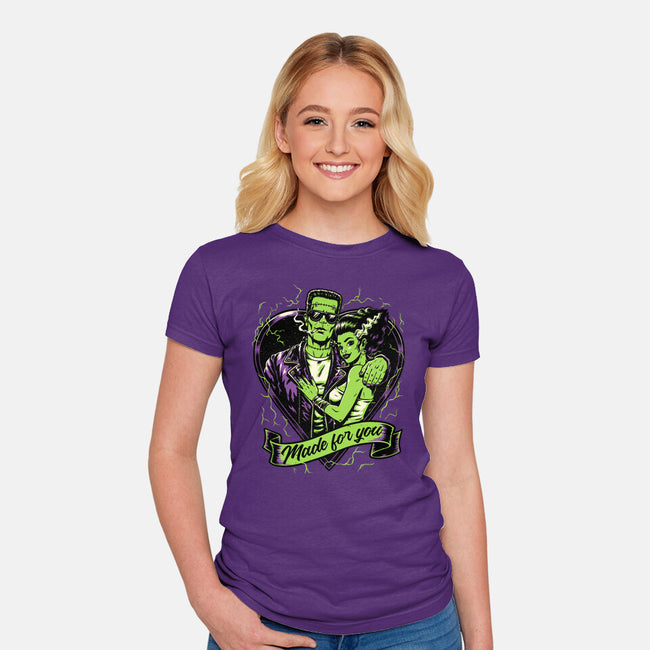 Frankenstein Monster Love-Womens-Fitted-Tee-Studio Mootant
